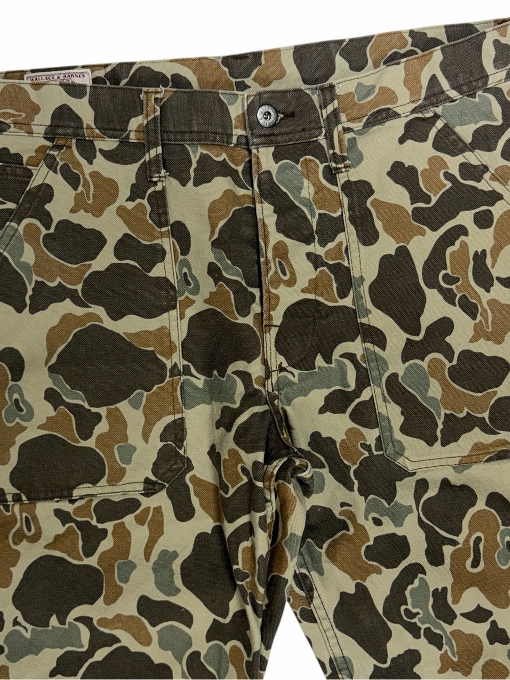 Wallace & Barnes Duck Camo Canvas Carpenter Pants Men 33x32 Painter Utility Work